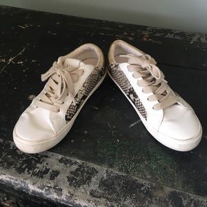 Steve Madden leather sneakers. Sz 6.5 EUC